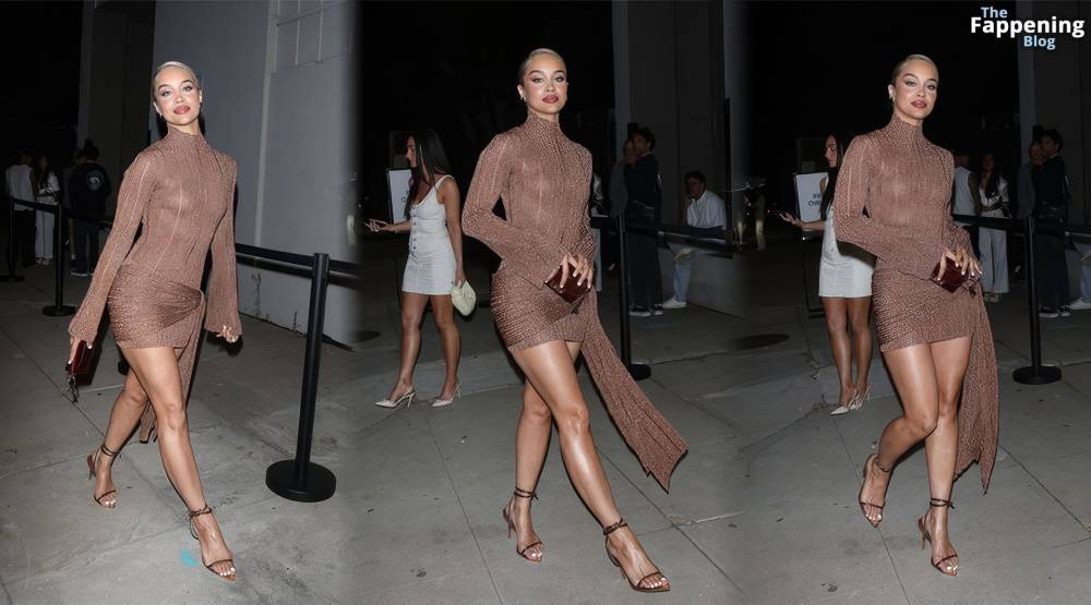 Jasmine Sanders Shows Off Her Sexy Legs at Patrick Ta’s Makeup Launch in Hollywood (17 Photos) - #17