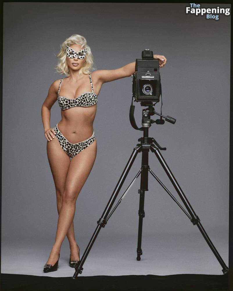 Kim Kardashian Shows Off Her Sexy Body in a Leopard Bikini (6 Photos) - #3