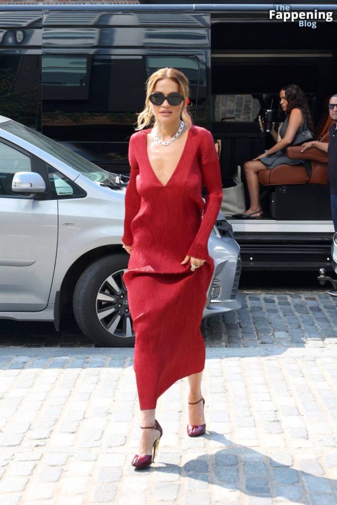 Rita Ora Goes Braless in a Red Dress in NYC (34 Photos) - #23