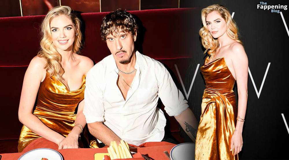 Kate Upton Looks Sexy in a Gold Dress at the V Magazine Dinner in NYC (14 Photos) - #14