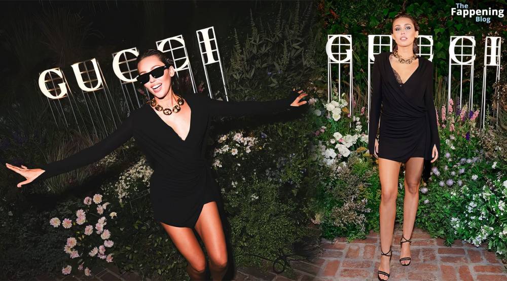 Miley Cyrus Looks Hot in a Black Dress at the Gucci Party (25 Photos) - #25