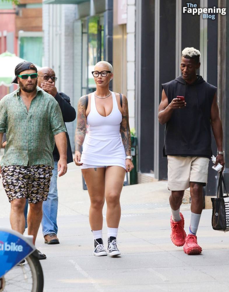 Amber Rose Turns Heads in a Revealing White Mini Dress During SoHo Outing (39 Photos) - #22