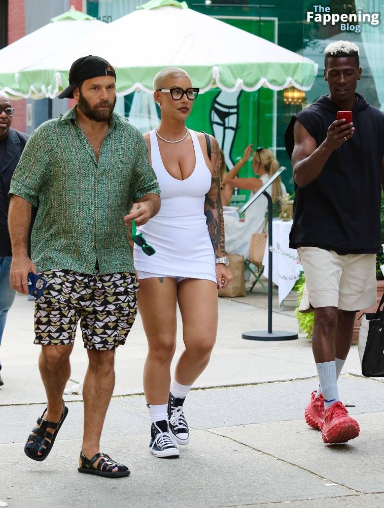 Amber Rose Turns Heads in a Revealing White Mini Dress During SoHo Outing (39 Photos) - #8