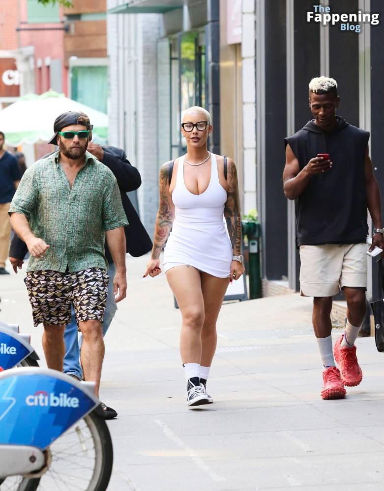 Amber Rose Turns Heads in a Revealing White Mini Dress During SoHo Outing (39 Photos) - #6