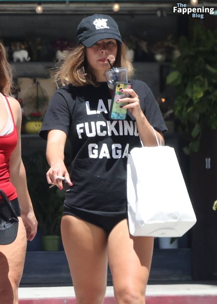 Addison Rae Rocks Bold “Lady Gaga” Tee and Red Heels in Los Angeles (27 Photos) - #10