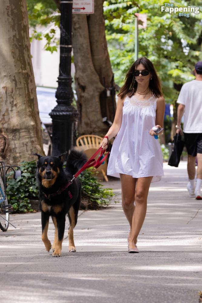 Emily Ratajkowski Stuns in White as She Takes Her Dog Out for a Fart Walk (16 Photos) - #8