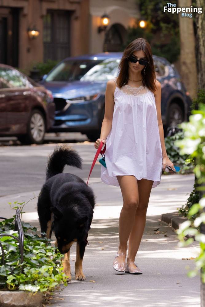 Emily Ratajkowski Stuns in White as She Takes Her Dog Out for a Fart Walk (16 Photos) - #2