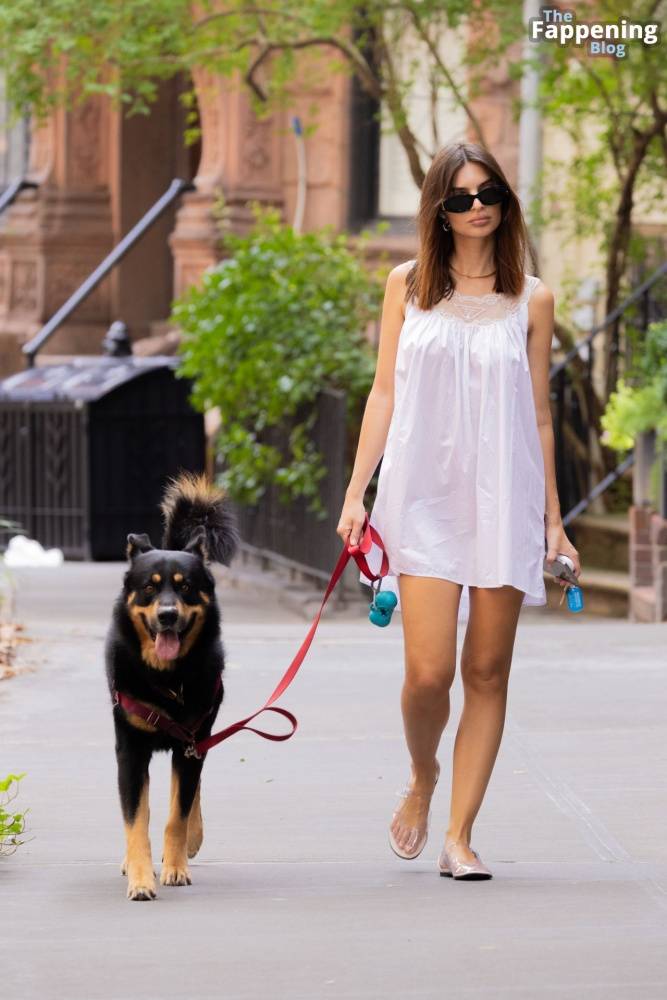 Emily Ratajkowski Stuns in White as She Takes Her Dog Out for a Fart Walk (16 Photos) - #10