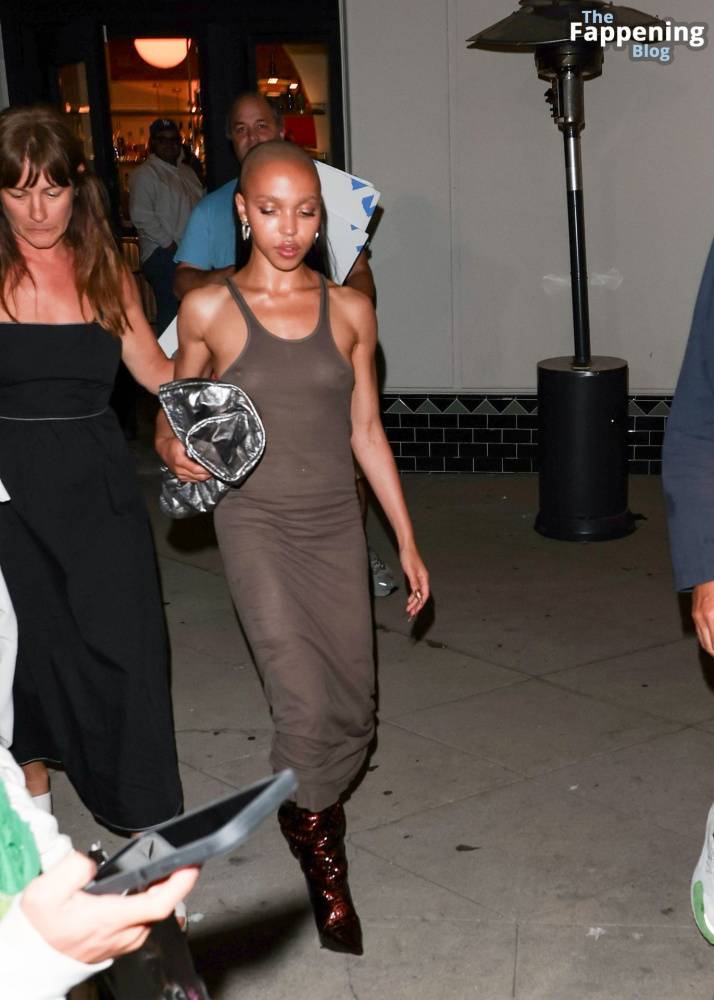 FKA Twigs Flashes Her Nude Tits as She Leaves Dinner in LA (20 Photos) - #12