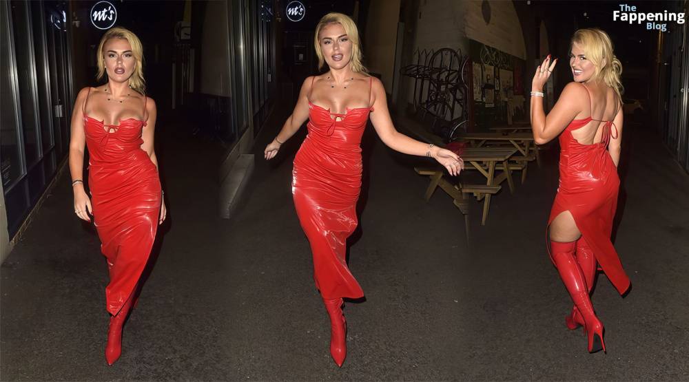 Tallia Storm Shows Off Her Sexy Boobs in a Red Dress in London (23 Photos) - #23