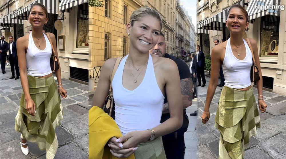 Zendaya Goes Bralessin Paris (30 Photos) - #9