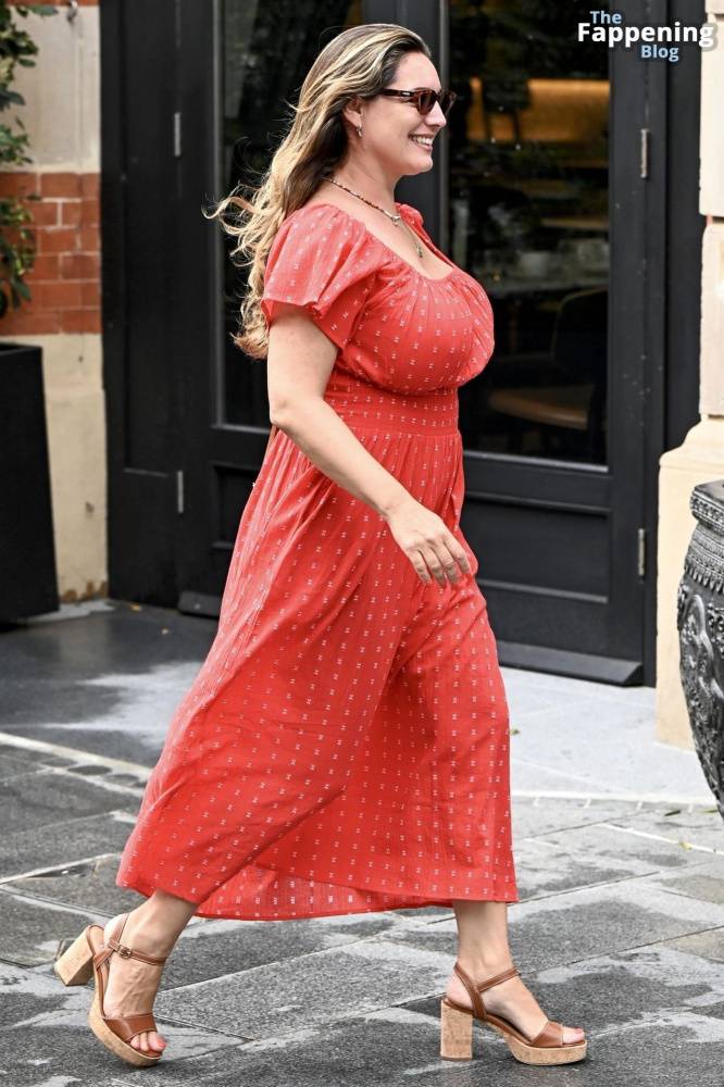 Kelly Brook Shows Off Her Assets in a Red Dress in London (34 Photos) - #19