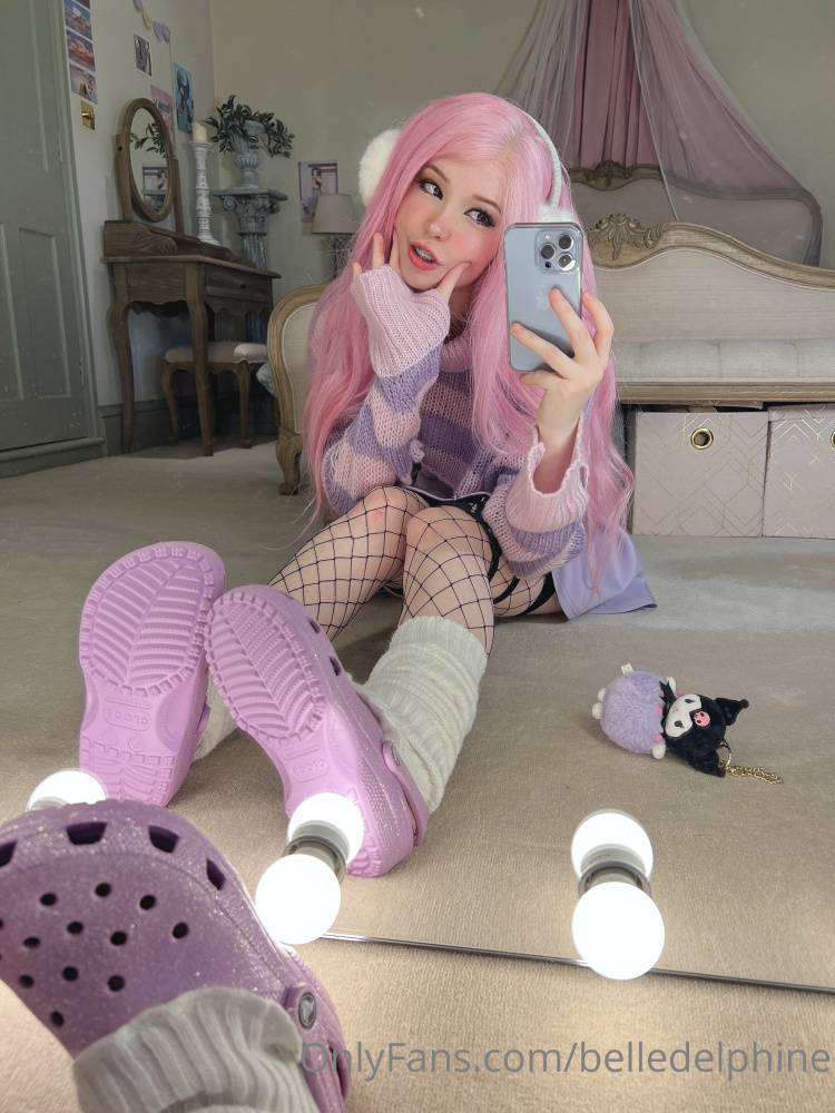 Belle Delphine Purple Crocs Nude NSFW Gallery - #17