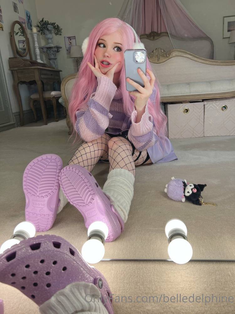 Belle Delphine Purple Crocs Nude NSFW Gallery - #2