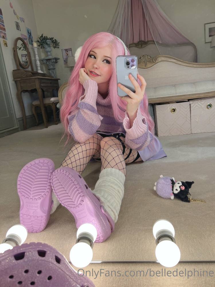 Belle Delphine Purple Crocs Nude NSFW Gallery - #15