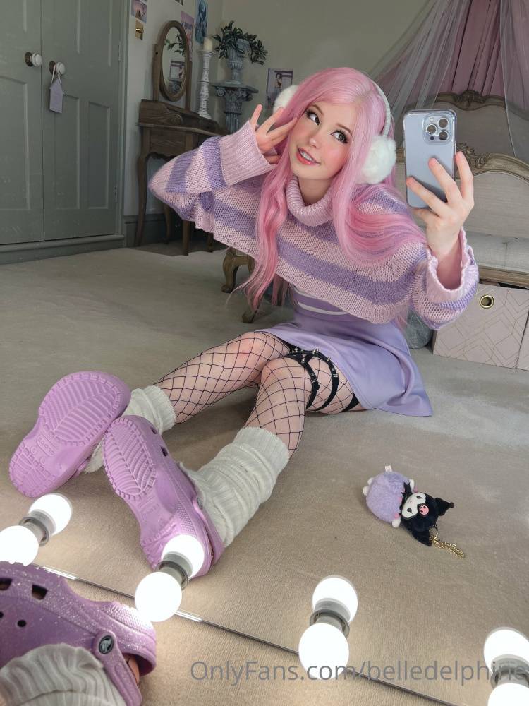 Belle Delphine Purple Crocs Nude NSFW Gallery - #14