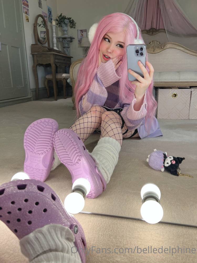 Belle Delphine Purple Crocs Nude NSFW Gallery - #23