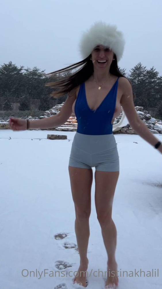 Christina Khalil Nipple Tease Snow Bodysuit Onlyfans Video Leaked - #main