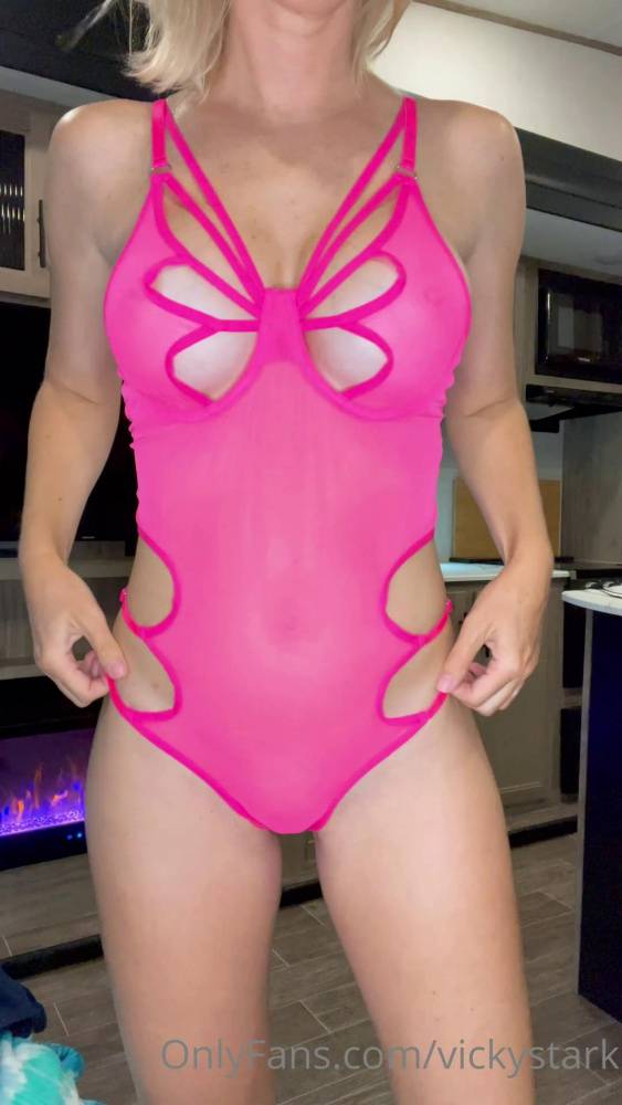 Vicky Stark Nude Hot Pink Lingerie Try On Onlyfans Video Leaked - #main