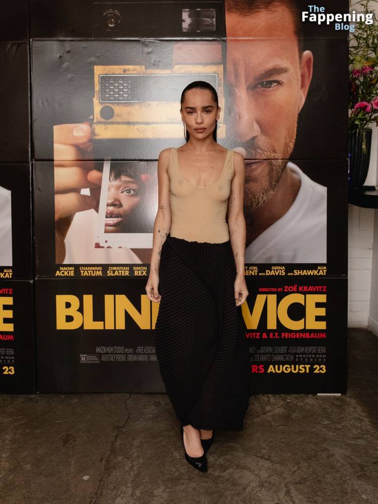 Zoë Kravitz Poses Braless at the Premiere of “Blink Twice” in NY (4 Photos) - #main