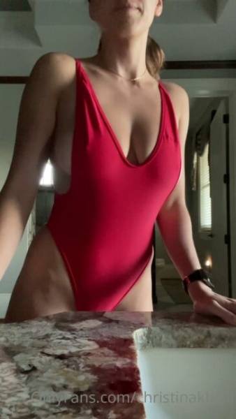 Christina Khalil Bathing Suit Strip Onlyfans Video Leaked on fansphoto.pics