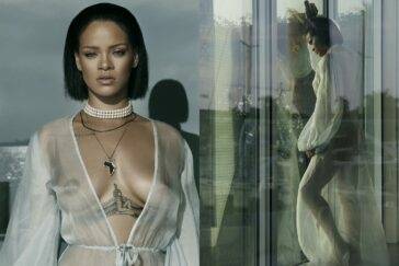 Rihanna Bikini Sheer Robe Nip Slip Photos Leaked - Barbados on fansphoto.pics