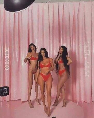 Kylie Jenner Thong Lingerie Skims BTS Video Leaked - Usa on fansphoto.pics