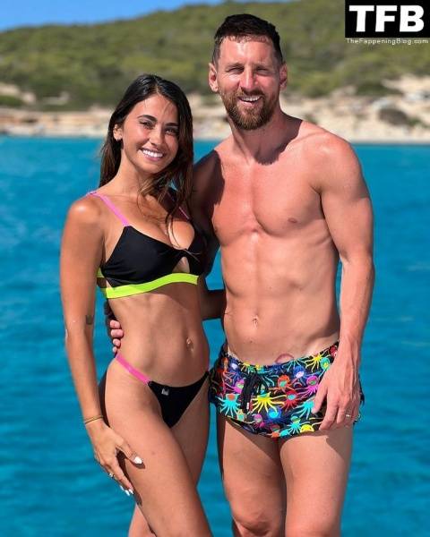 Antonela Roccuzzo & Lionel Messi Enjoy Their Summer Break Out in Formentera on fansphoto.pics