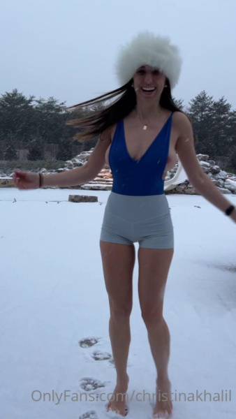 Christina Khalil Nipple Tease Snow Bodysuit Onlyfans Video Leaked on fansphoto.pics
