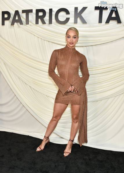Jasmine Sanders Shows Off Her Sexy Legs at Patrick Ta’s Makeup Launch in Hollywood (17 Photos) on fansphoto.pics