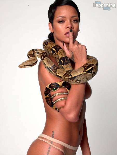 Rihanna Strips Sexy & Topless – GQ 2013 (67 Outtake Photos) on fansphoto.pics